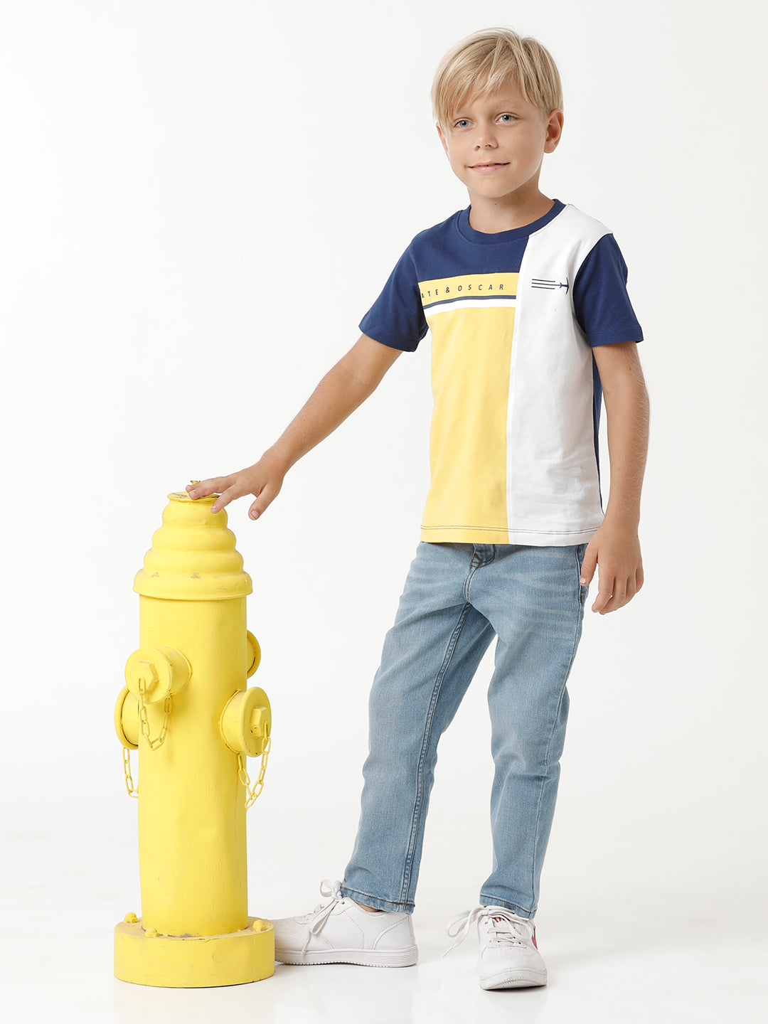 Boys Cut & Sew Placement Printed T-shirt