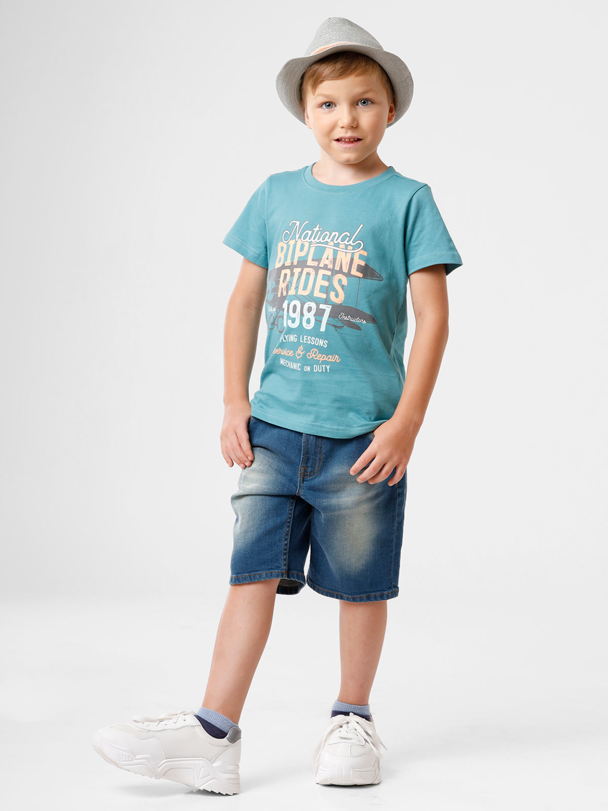 Blue Printed Tee