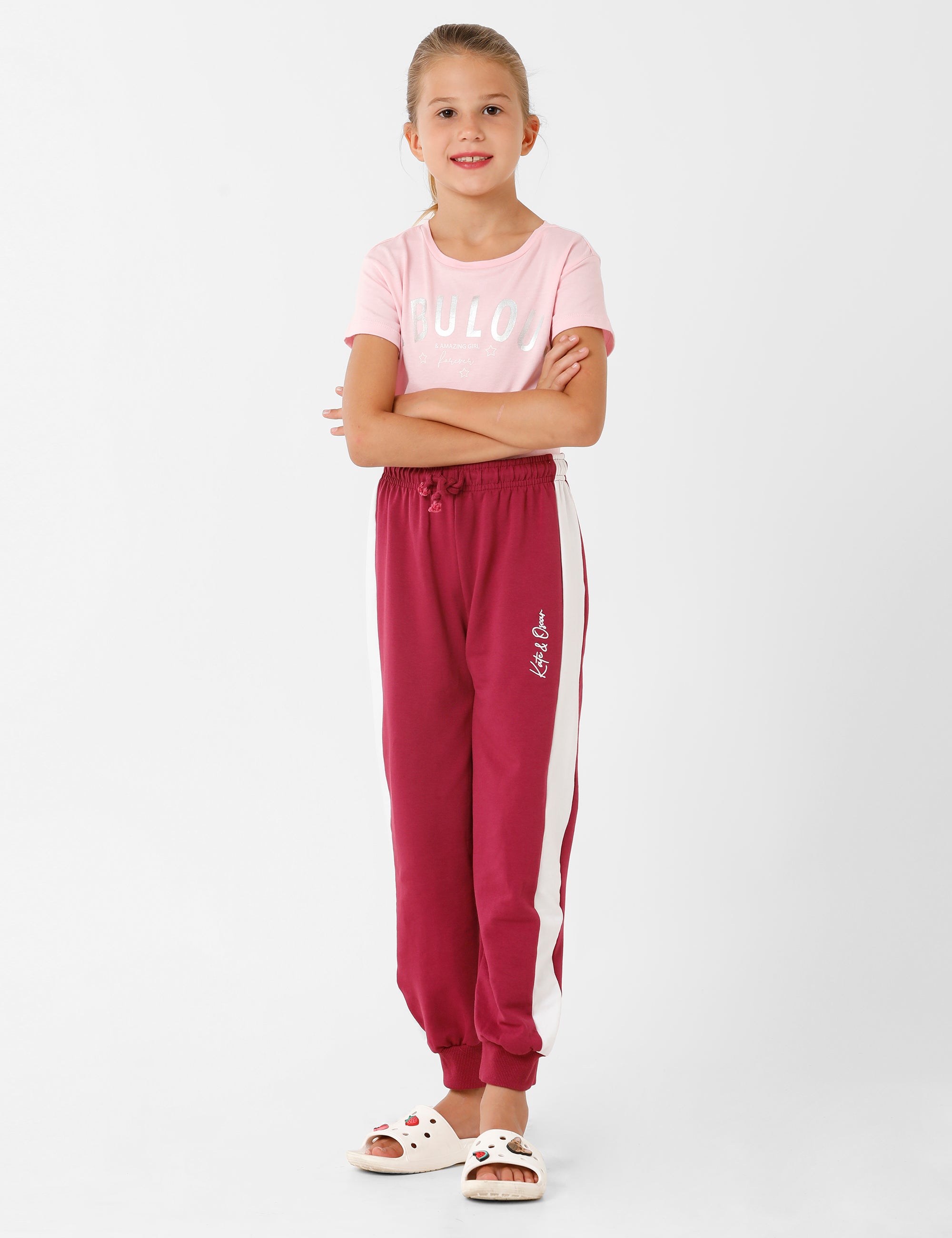 Red Signature Embroidered Track Pant