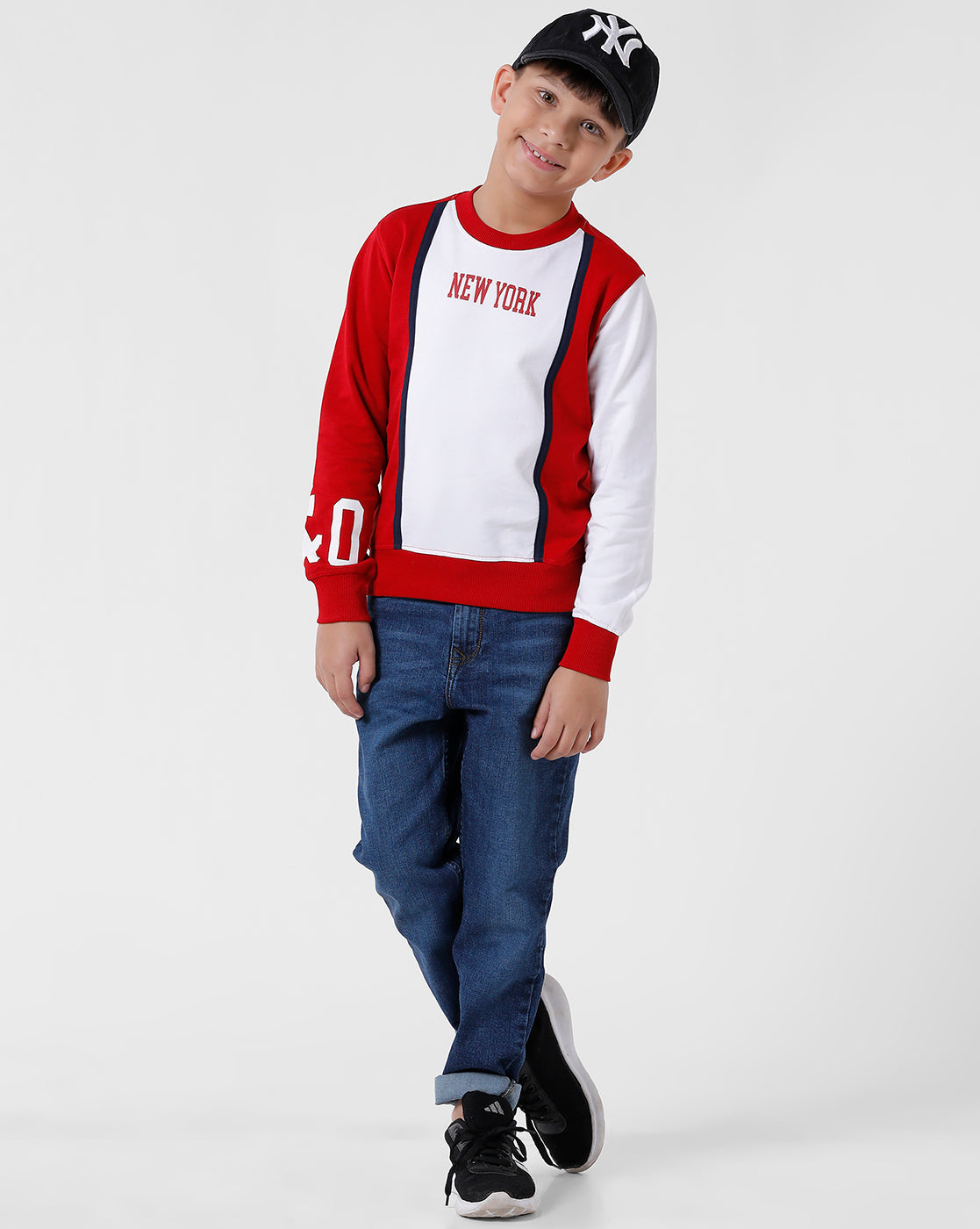 Red Cut & Sew Sweatshirt