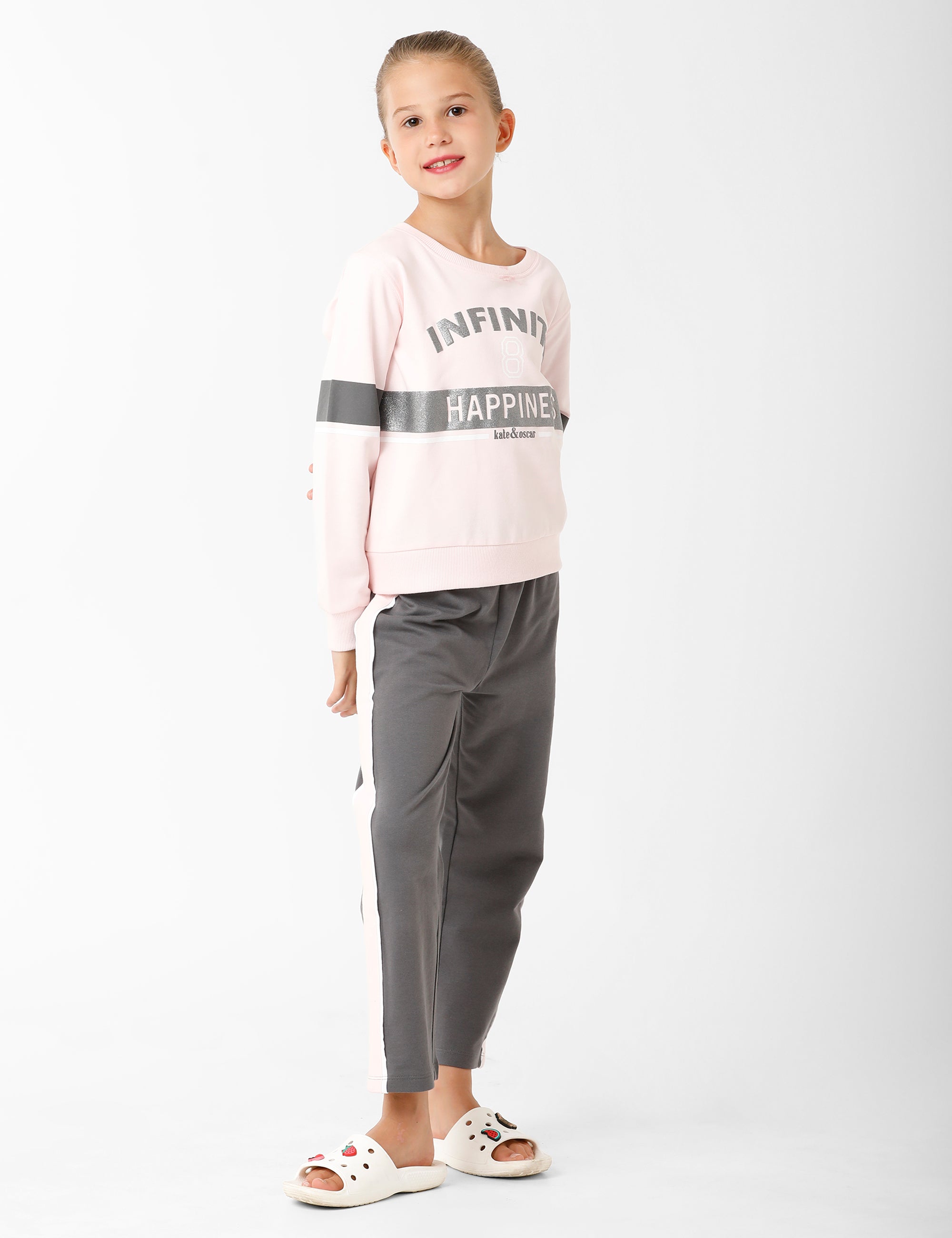 Printed Pink Happiness Sweatshirt