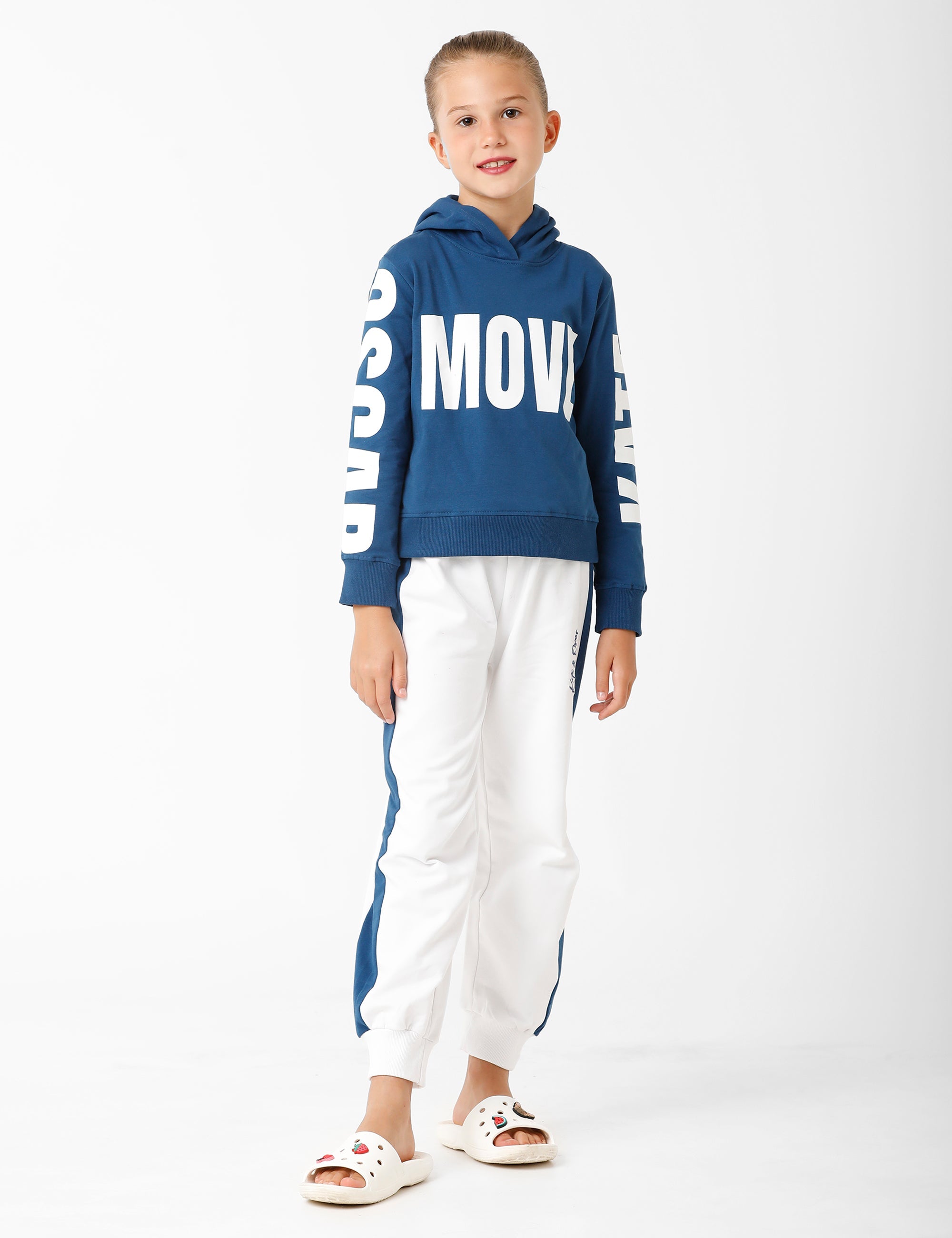Navy Blue Sweatshirt with Print