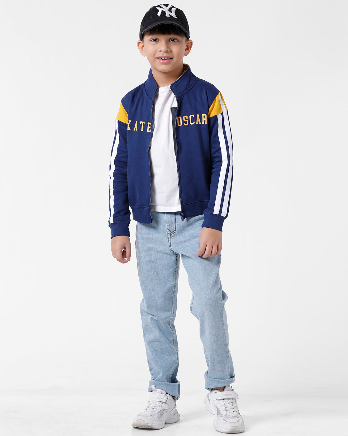 Navy Blue Cut & Sew Sweatshirt