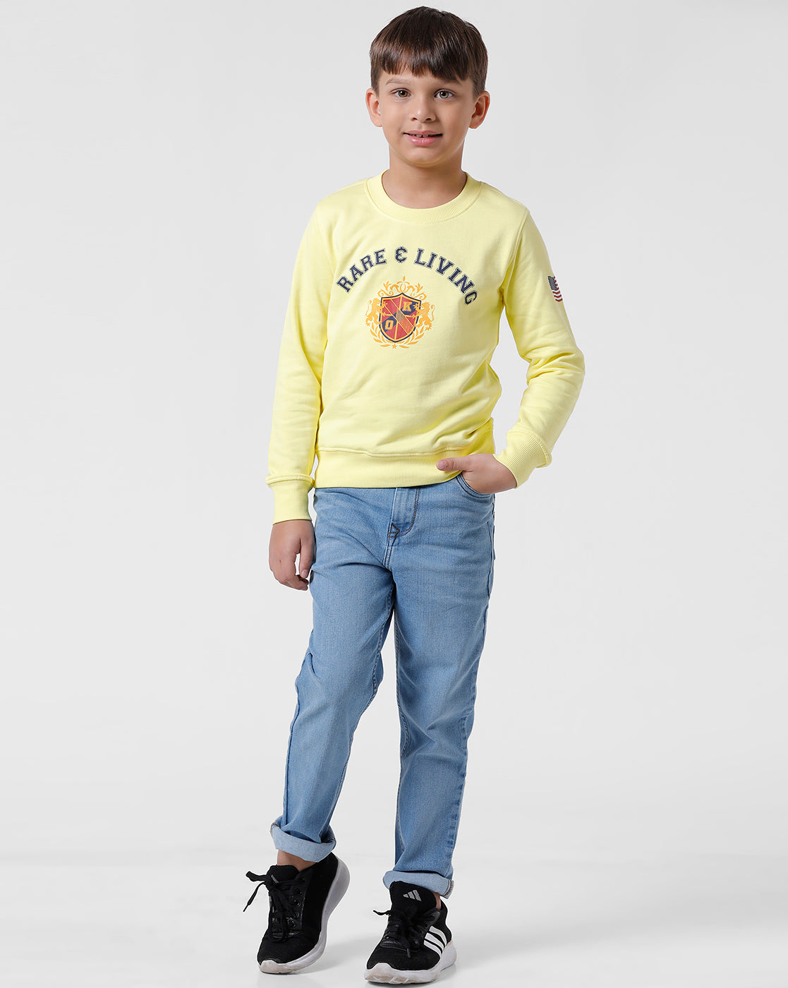 Yellow Printed Sweatshirt