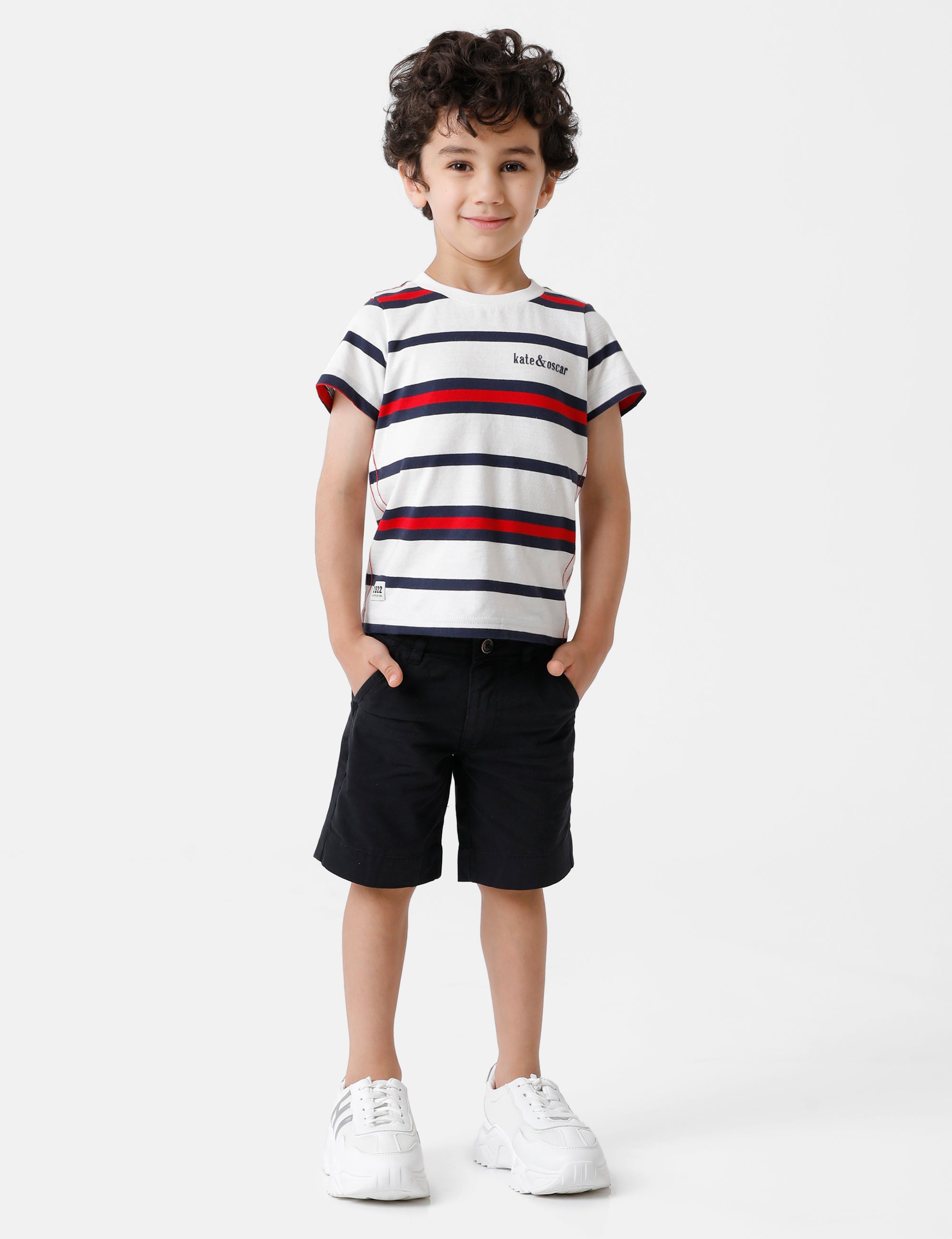 Black Cotton Chino Shorts