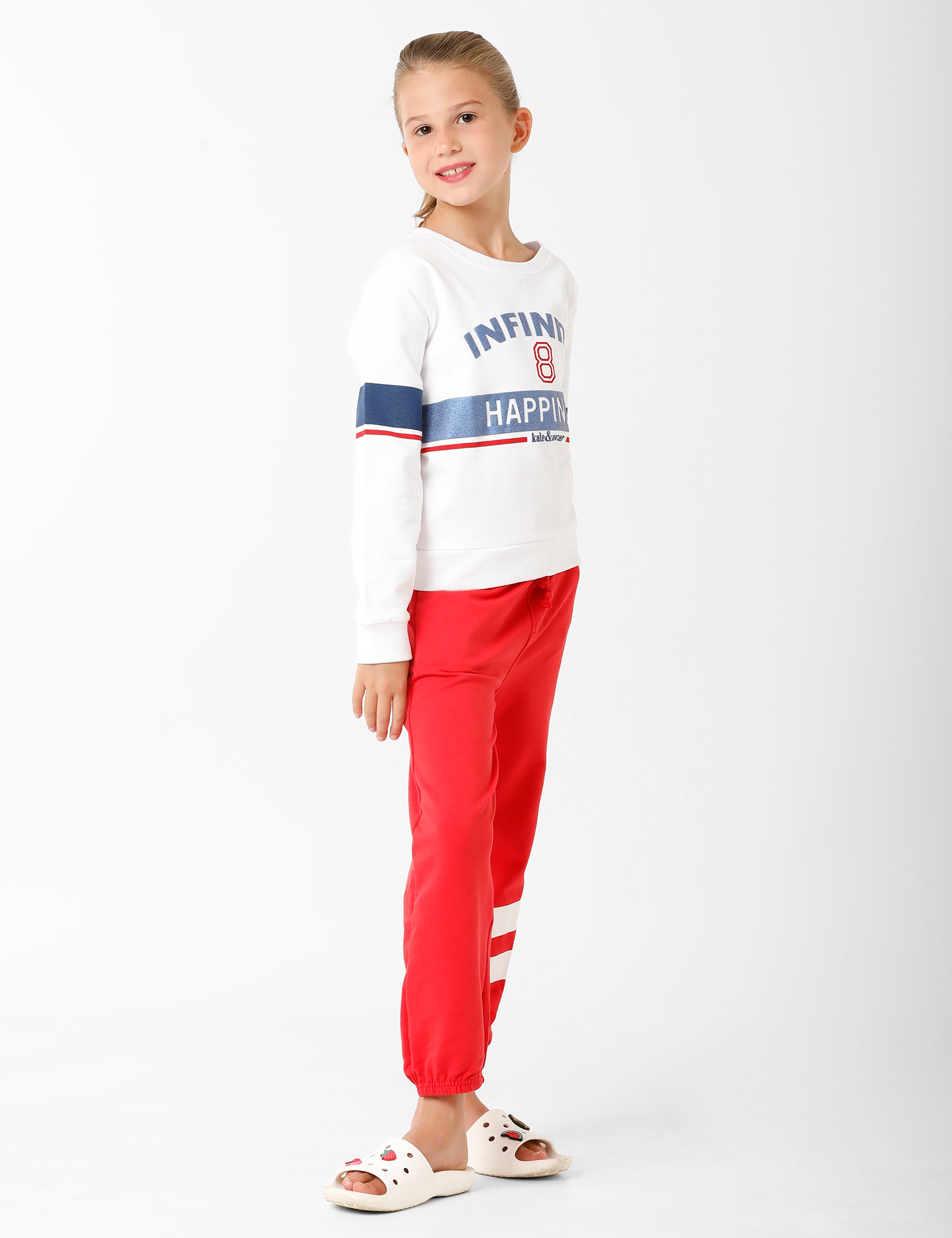 Printed Blue & White Sweatshirt
