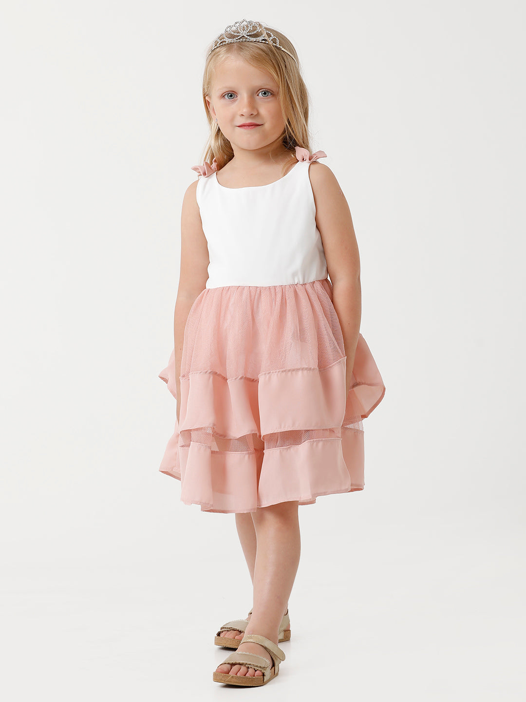 Mesh Double Layered Pink Princess Dress