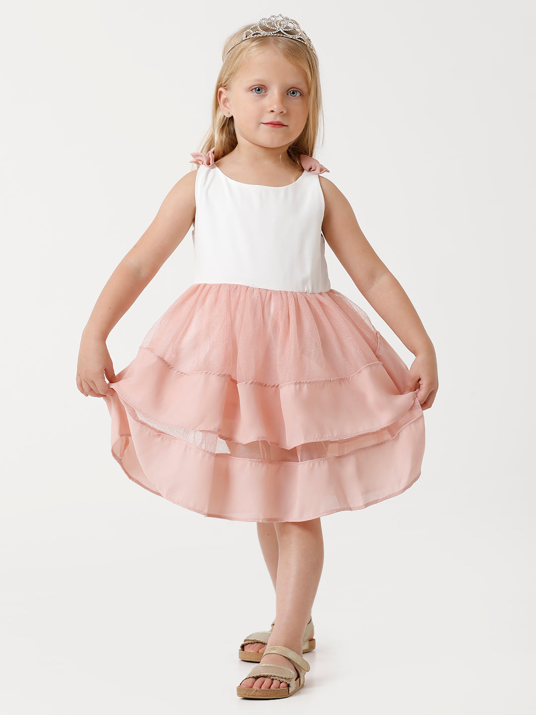 Mesh Double Layered Pink Princess Dress