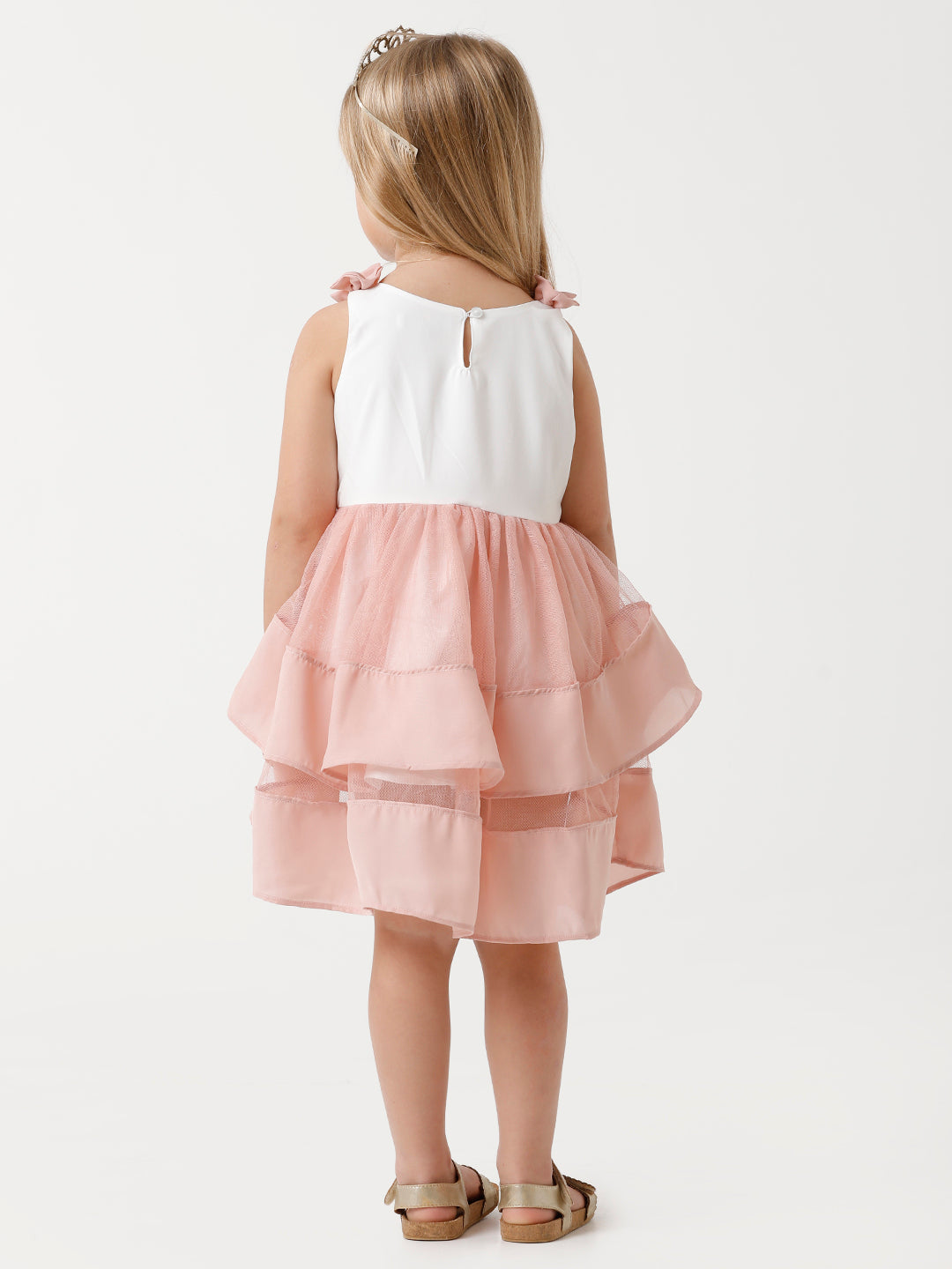 Mesh Double Layered Pink Princess Dress