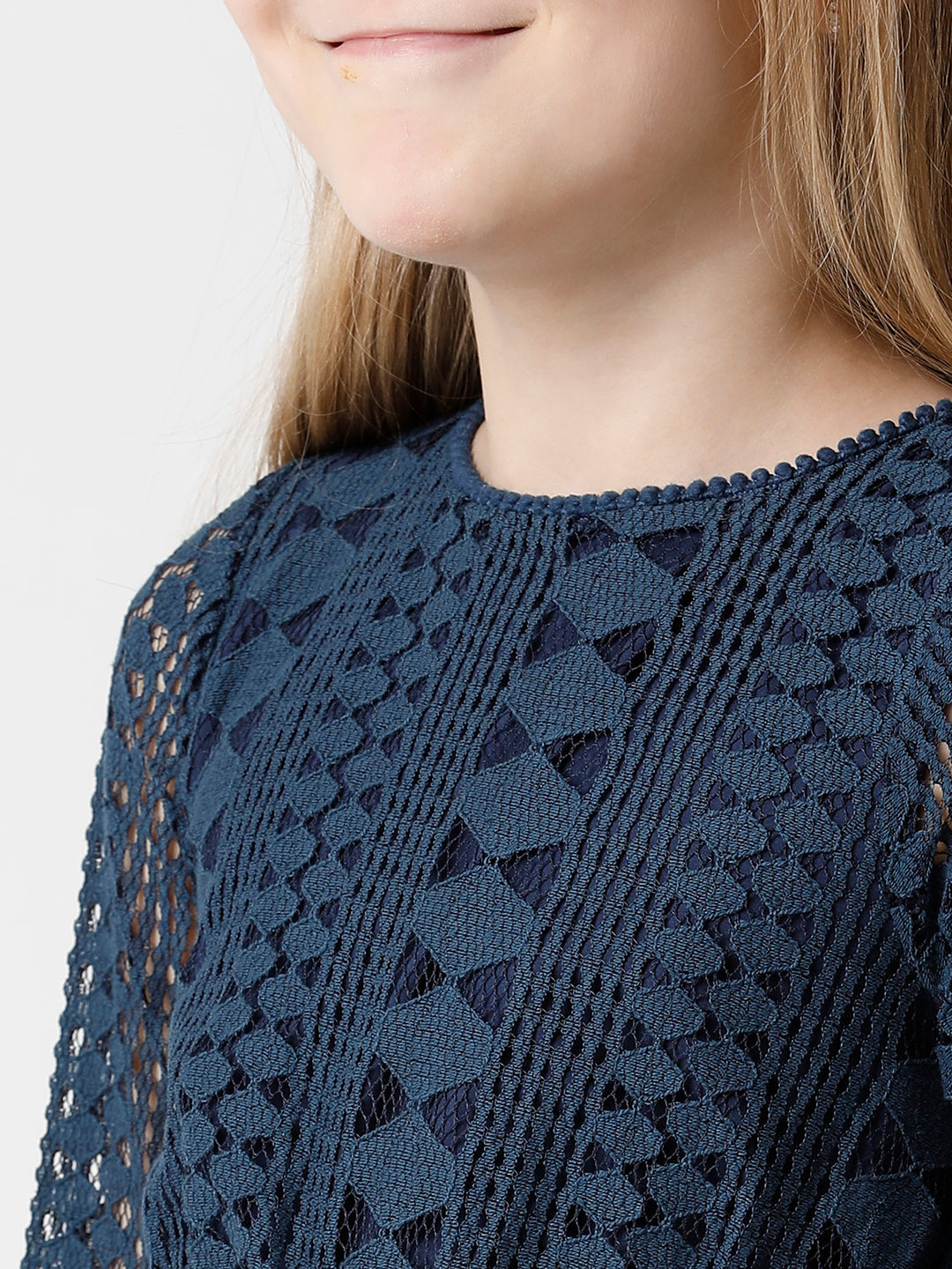 Navy Pretty Lace Dress