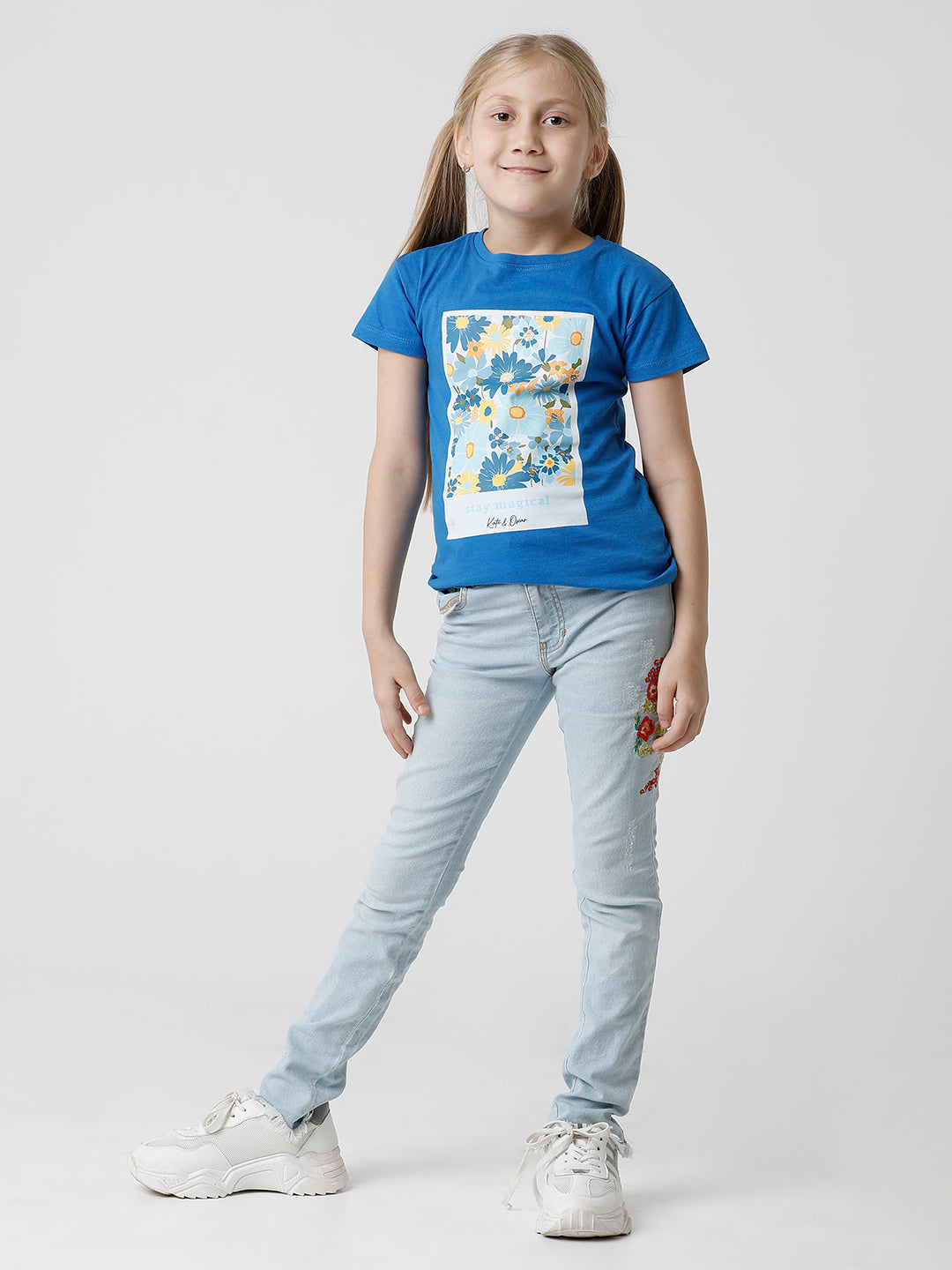 Printed Blue T-Shirt
