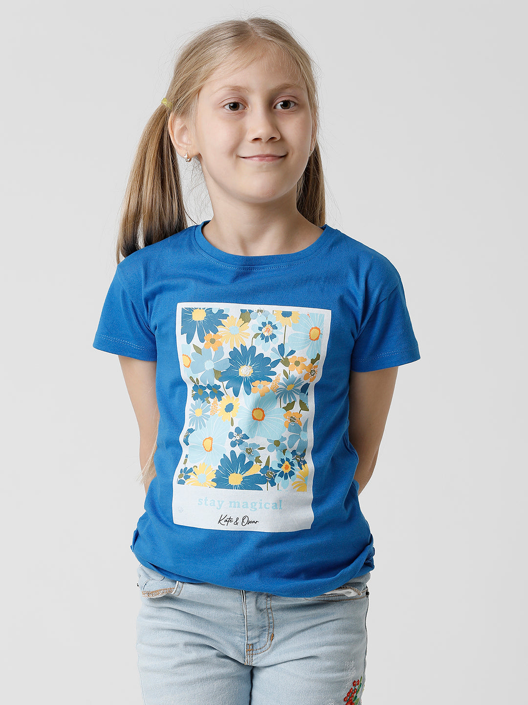 Printed Blue T-Shirt