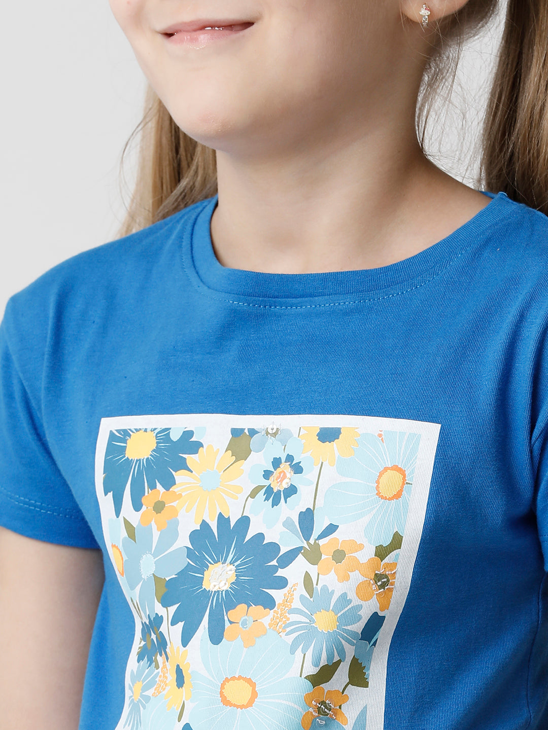 Printed Blue T-Shirt