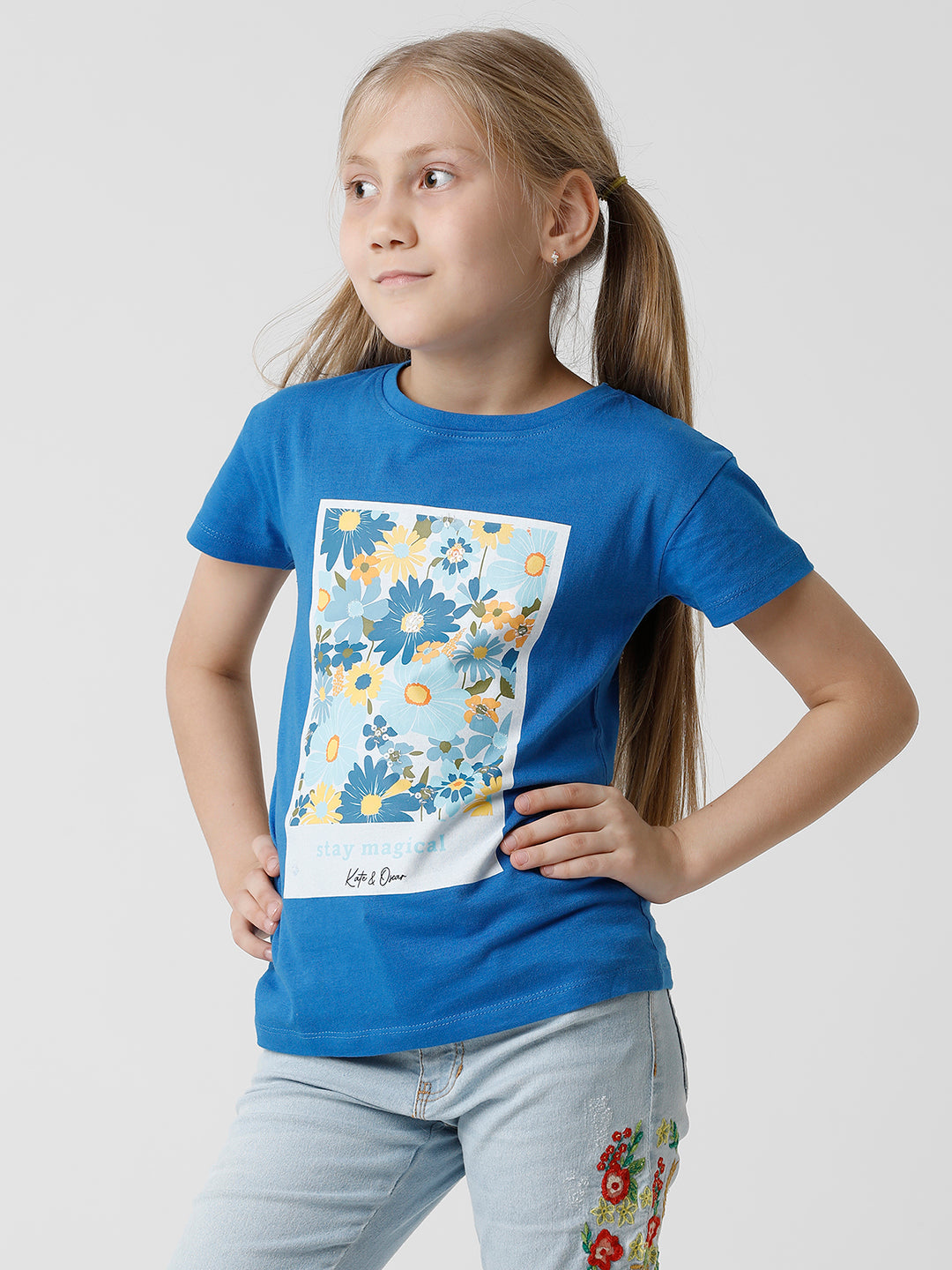 Printed Blue T-Shirt