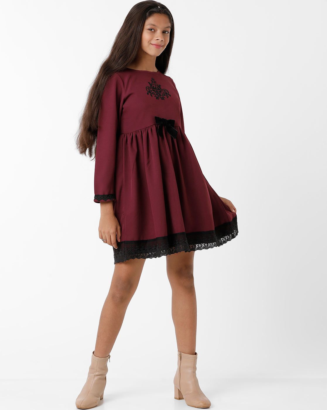 Wine Hue Dress