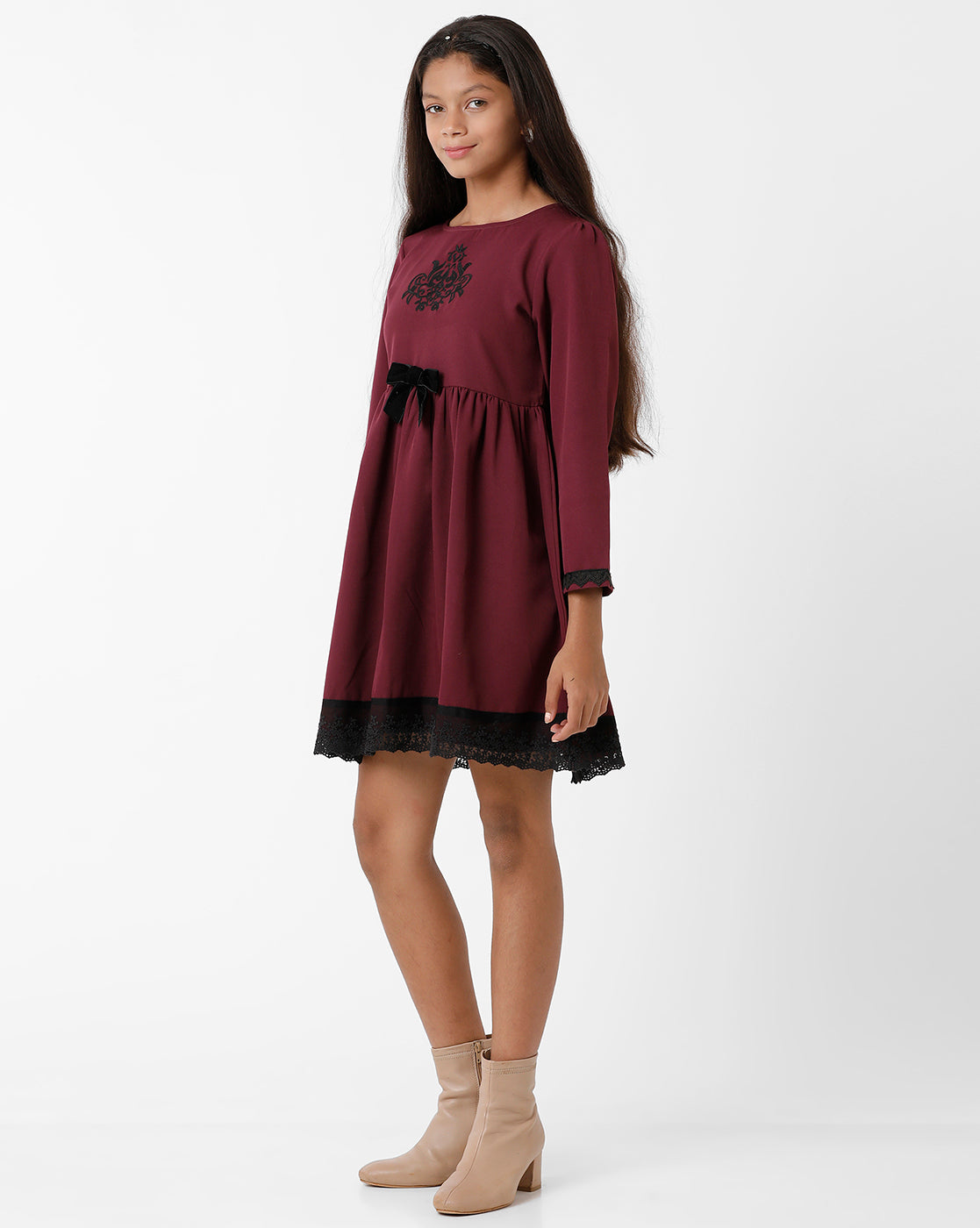 Wine Hue Dress