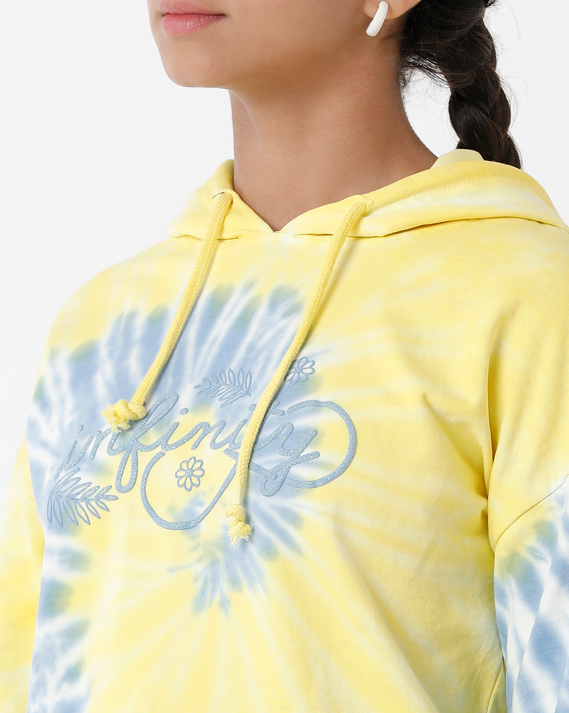 Tie & Dye Print Yellow Sweatshirt