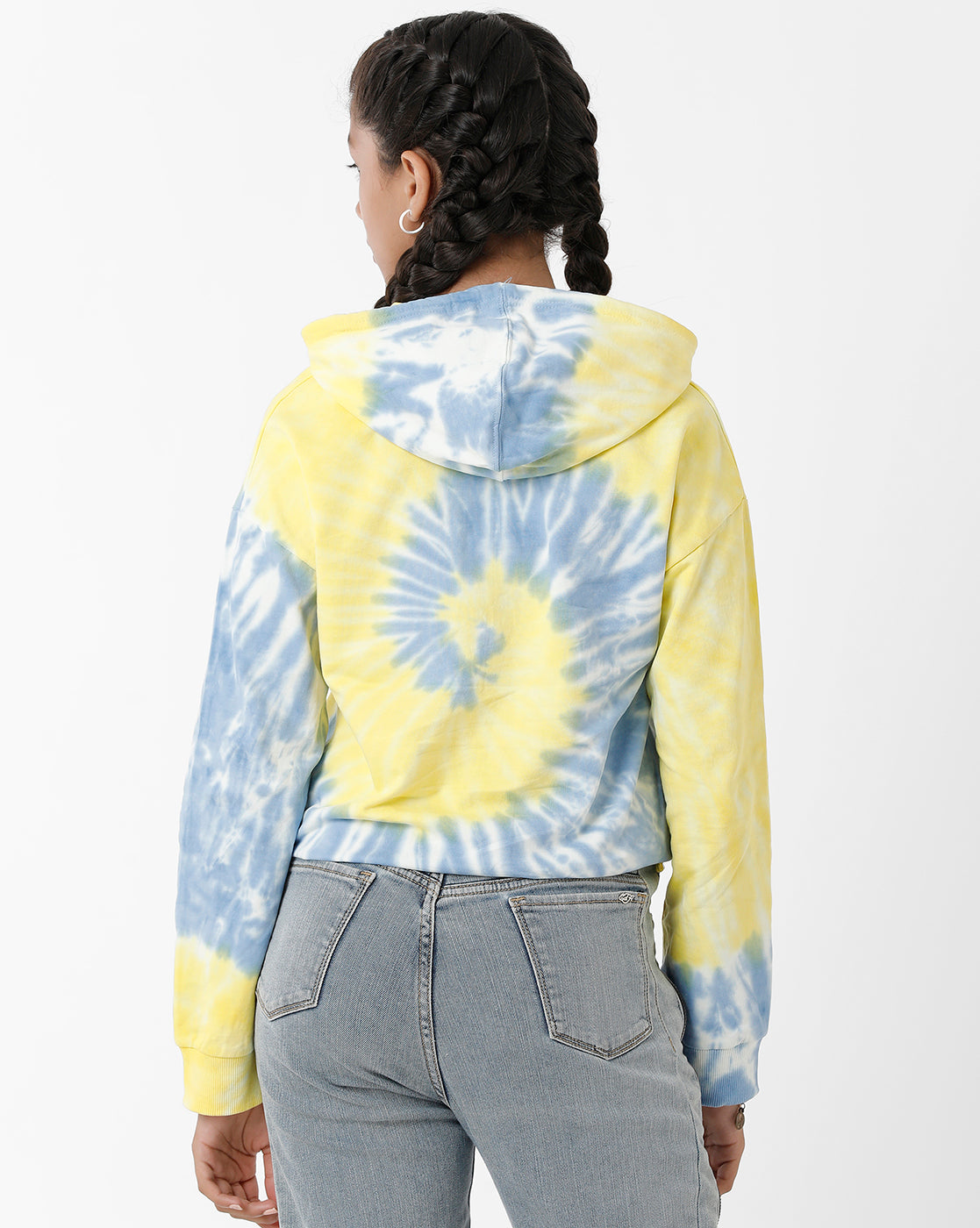 Tie & Dye Print Yellow Sweatshirt