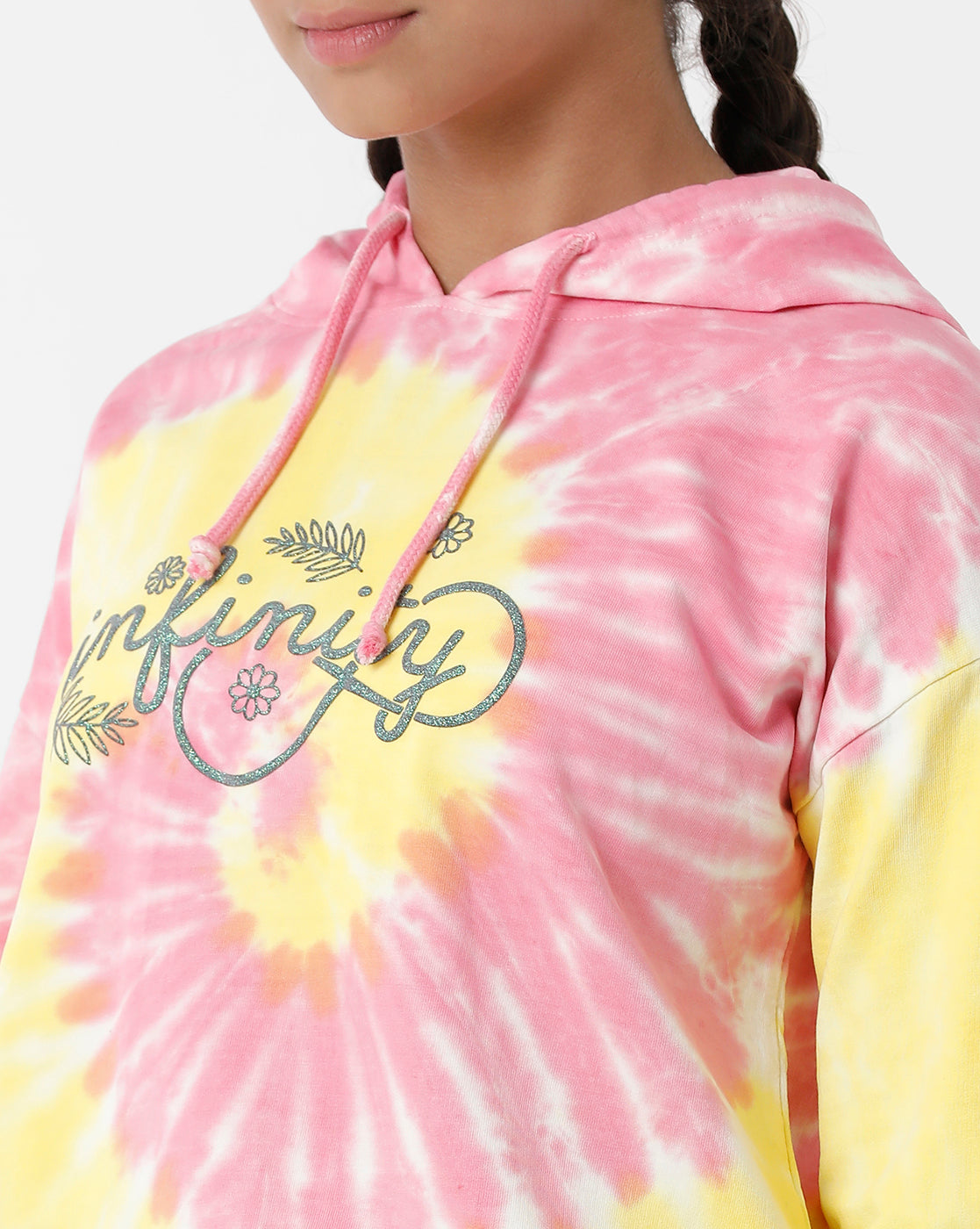 Tie & Dye Print Pink Sweatshirt