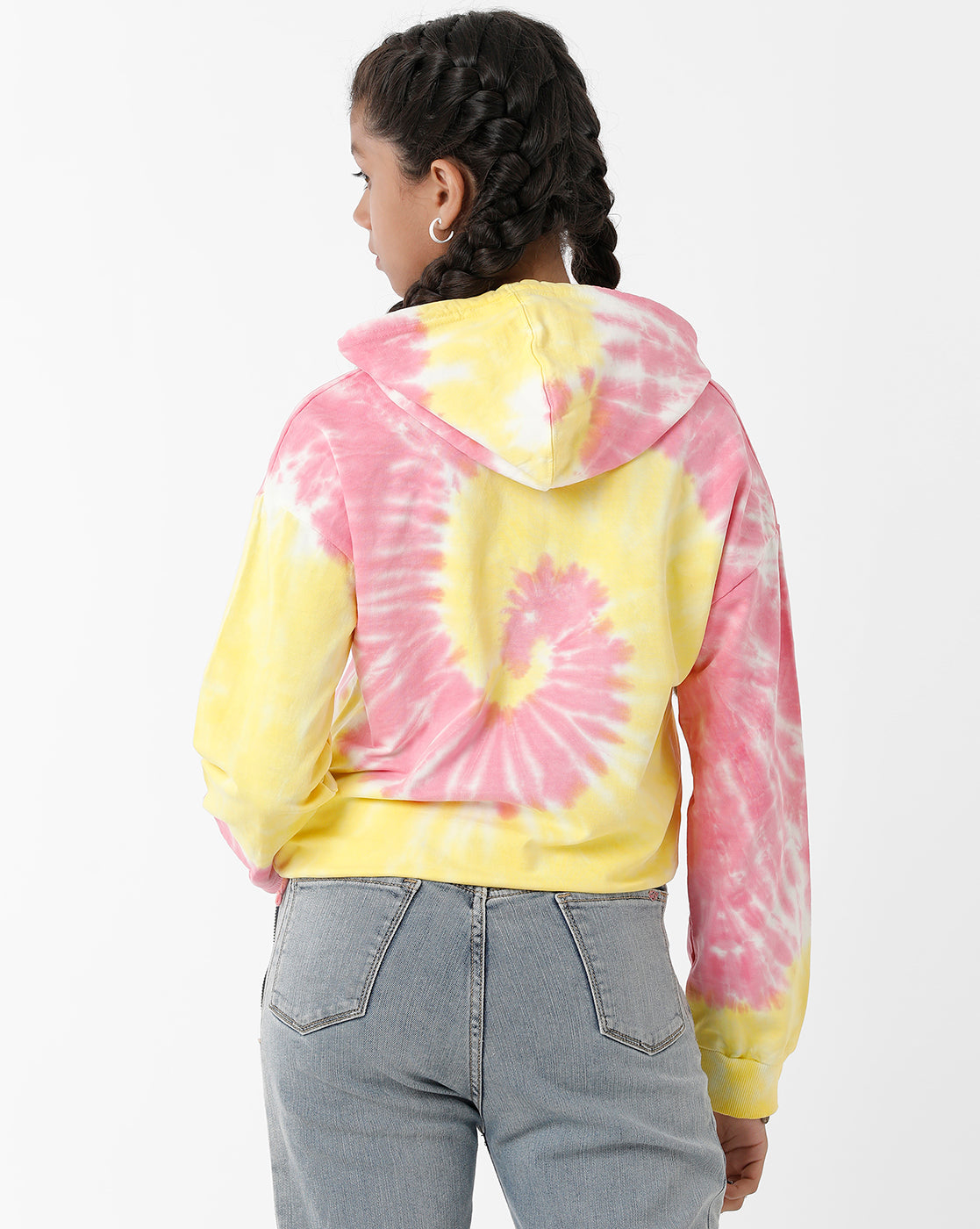Tie & Dye Print Pink Sweatshirt