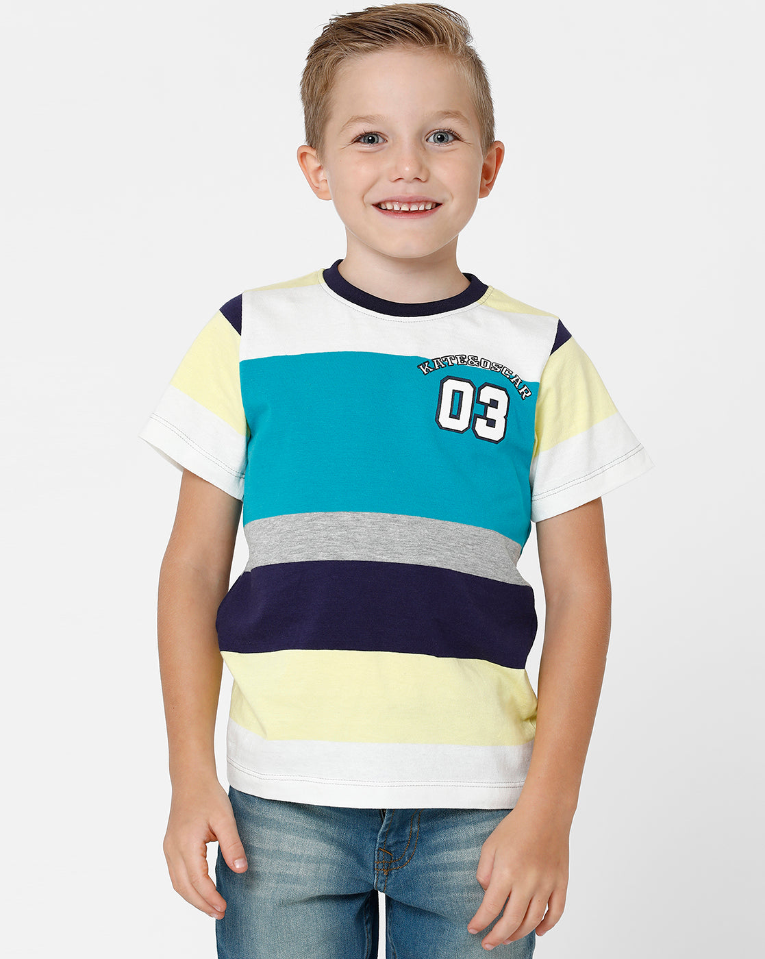 Striped Half-Sleeve T-shirt
