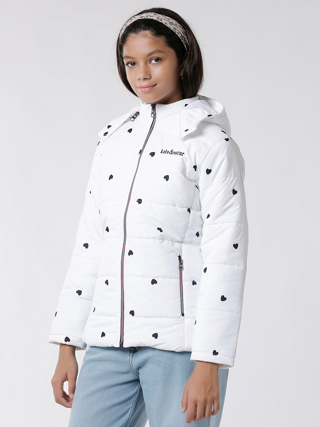 Girls Printed Parka Jacket