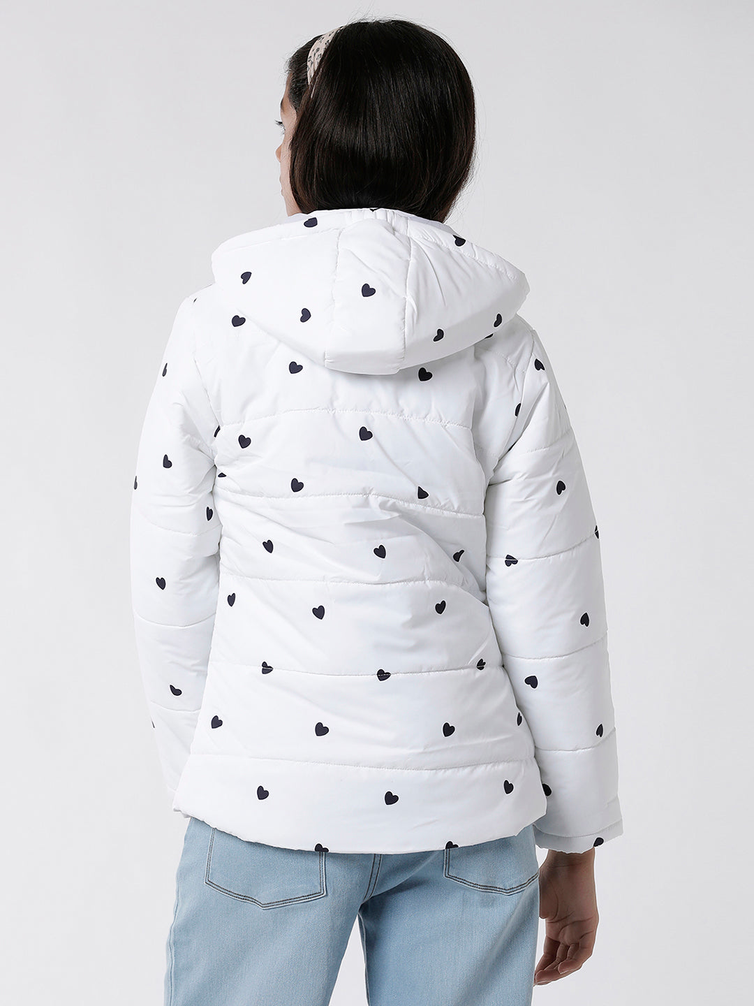 Girls Printed Parka Jacket