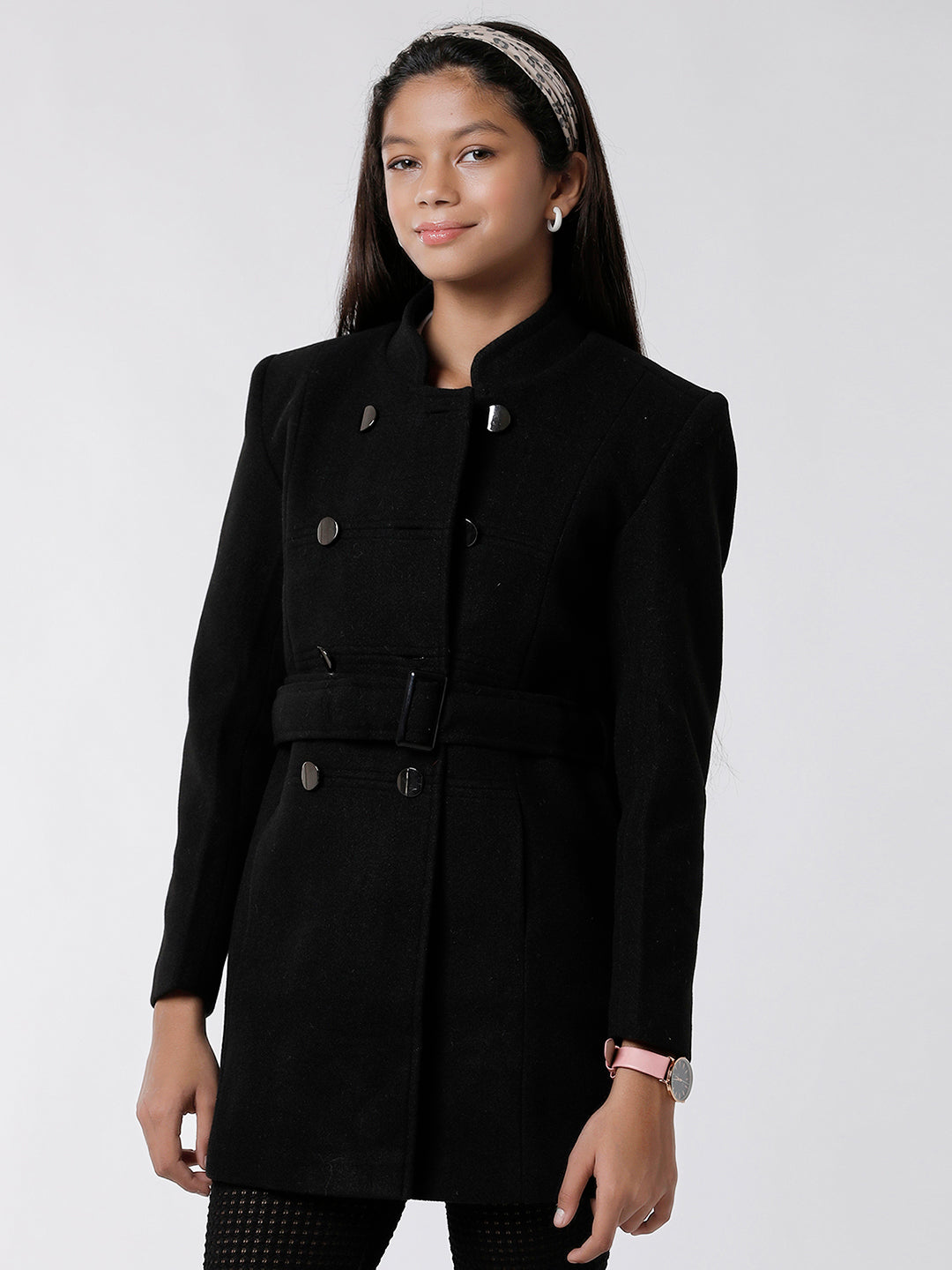 Girls Solid Sherpa Jacket