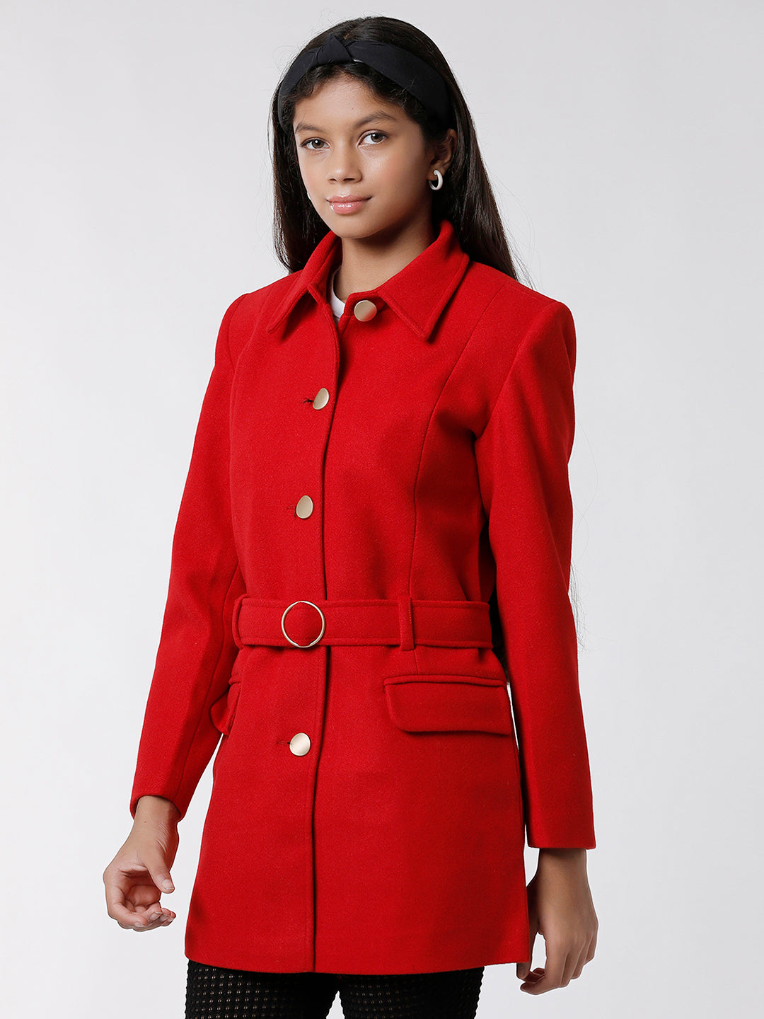 Girls Solid Sherpa Jacket