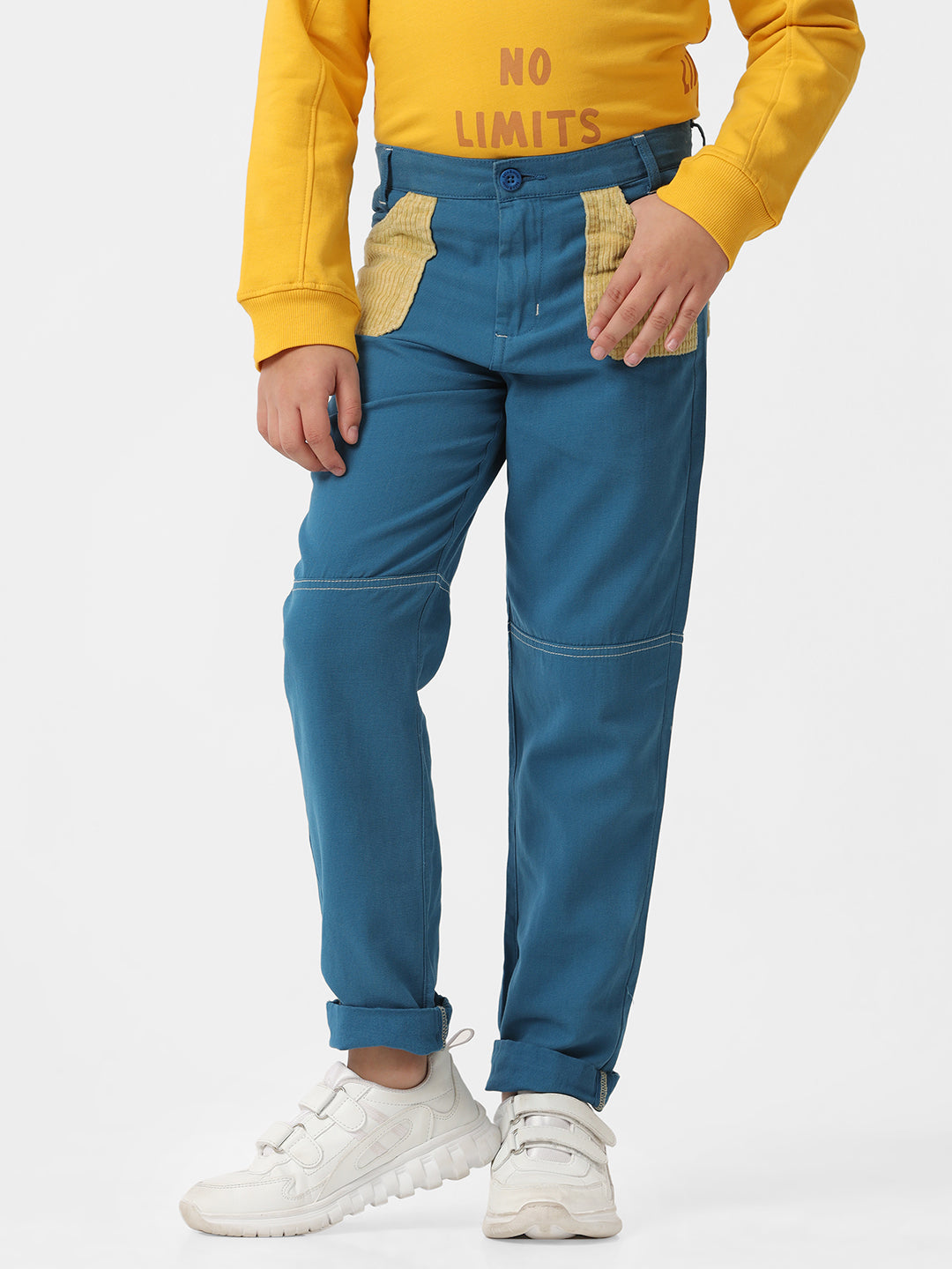 Boys Regular Fit Solid Trouser