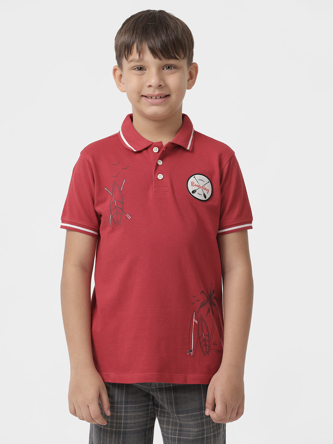 Boys Printed Polo T-shirt