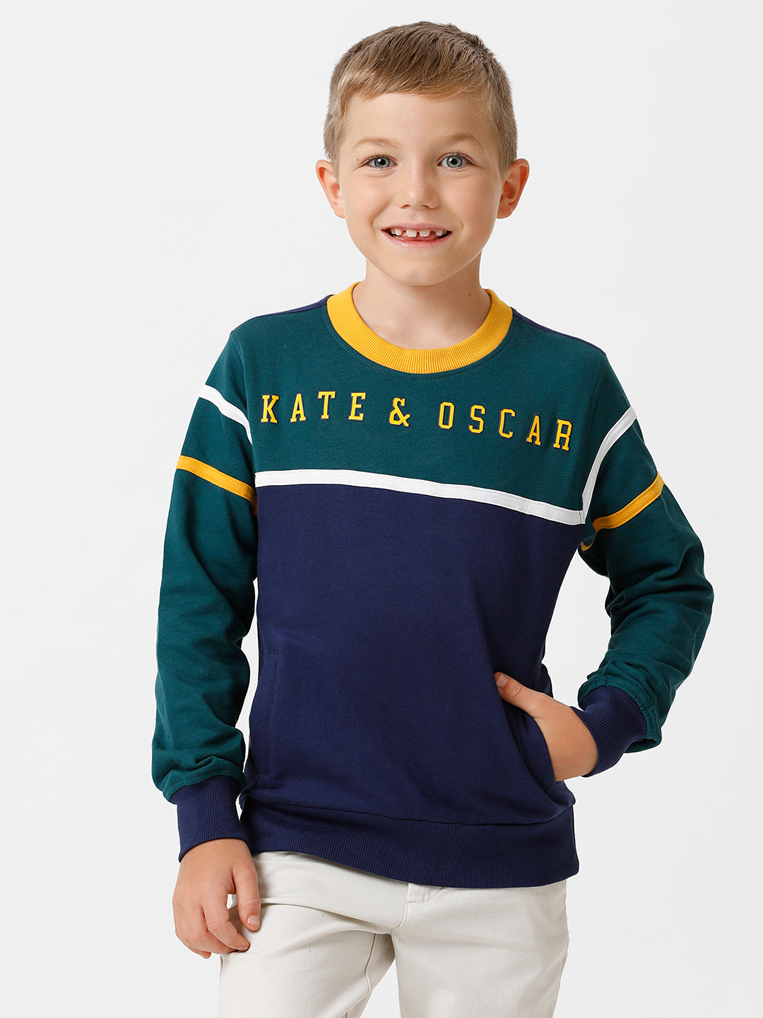 Boys Cut & Sew Placement Printed Sweatshirt