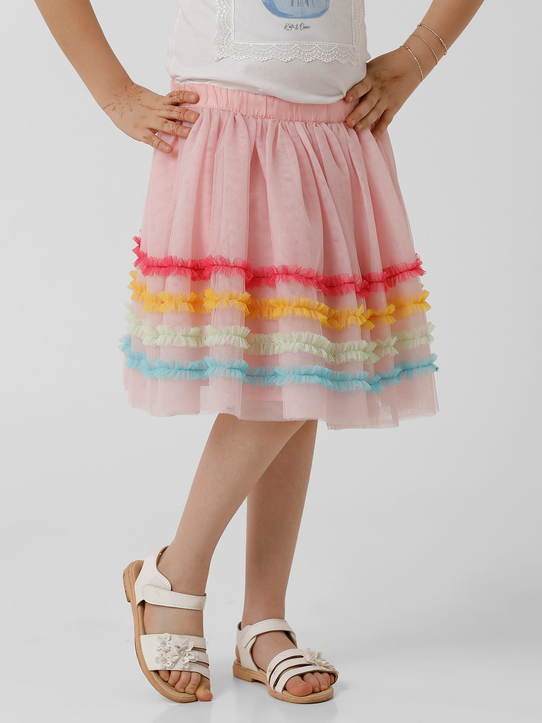 Girls Layer Frilled Mesh Skirt