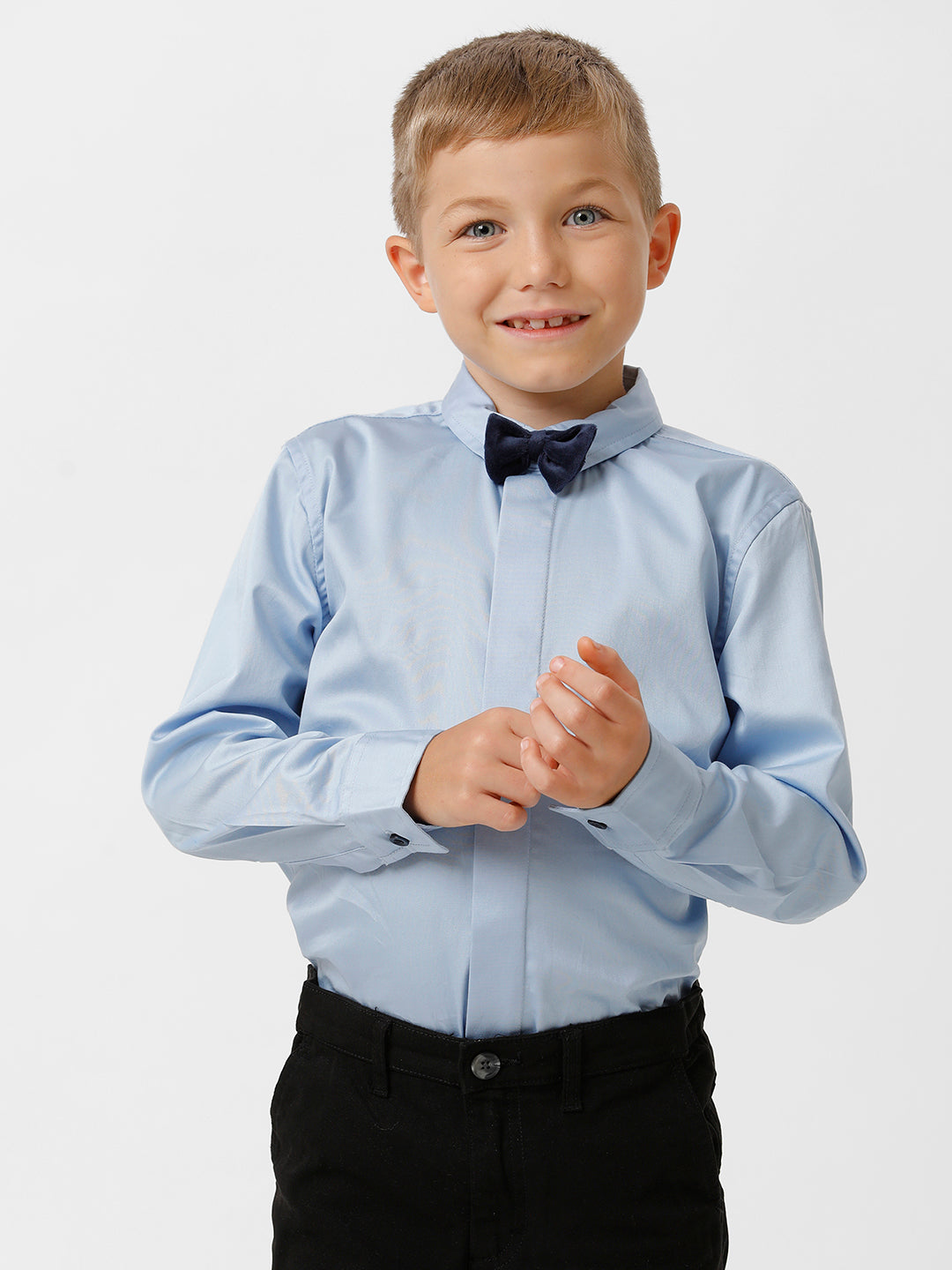 Boys Party Wear Shirt with Contrast Bow