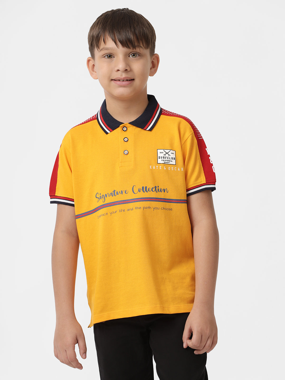 Boys Printed Polo T-shirt