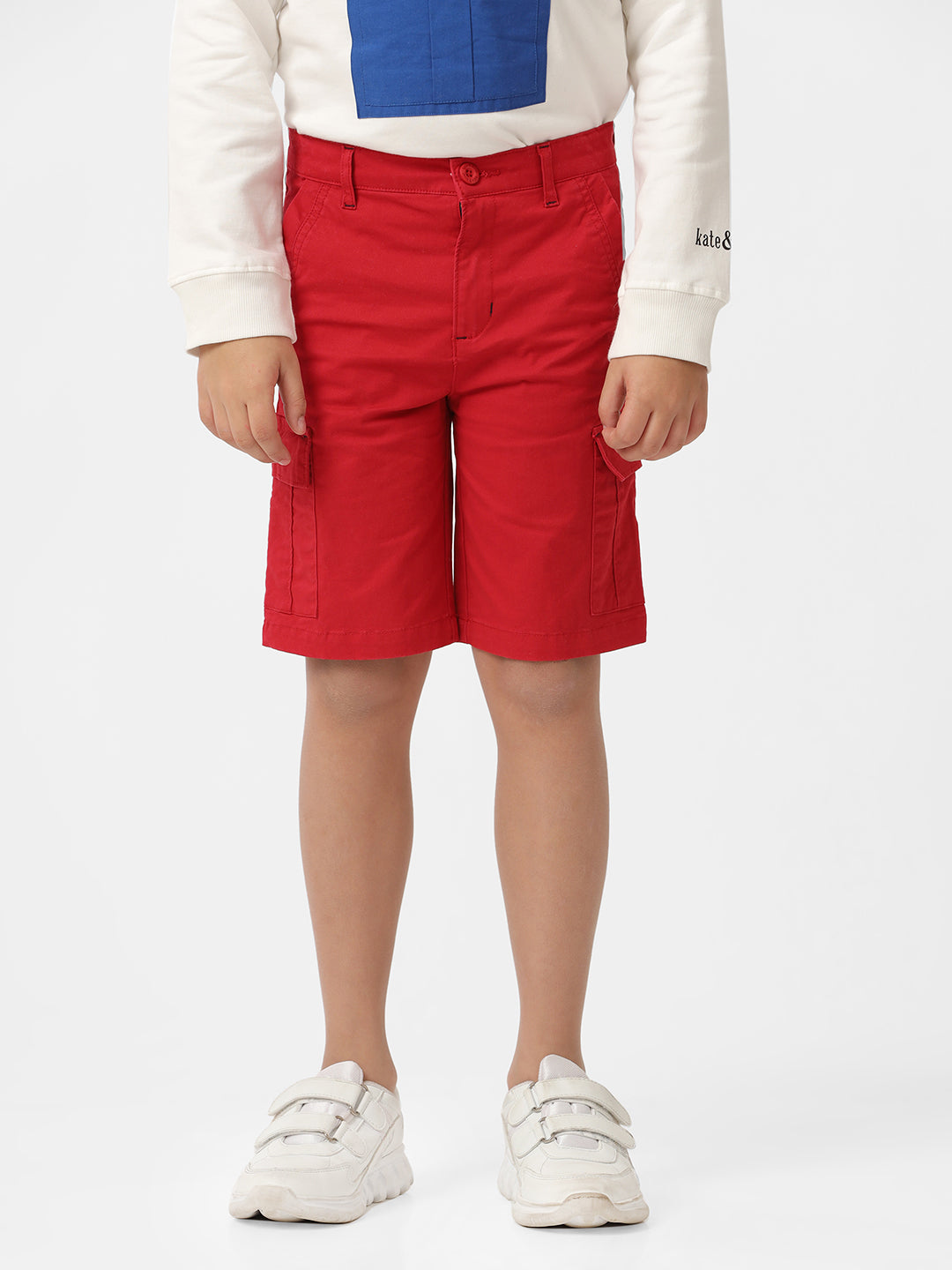 Boys solid cargo shorts