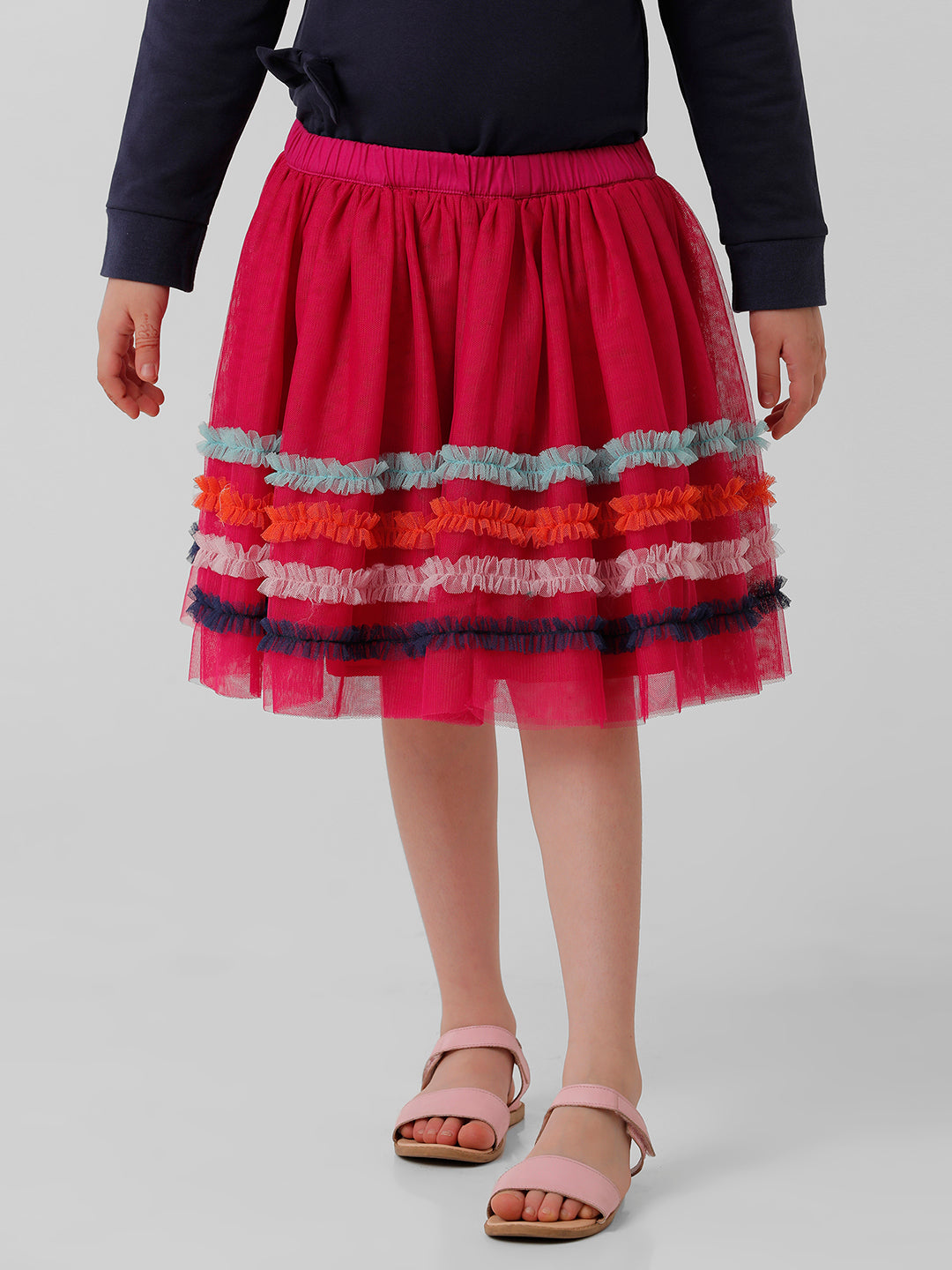 Girls Layer Frilled Mesh Skirt