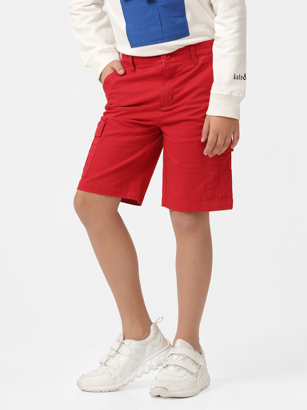 Boys solid cargo shorts