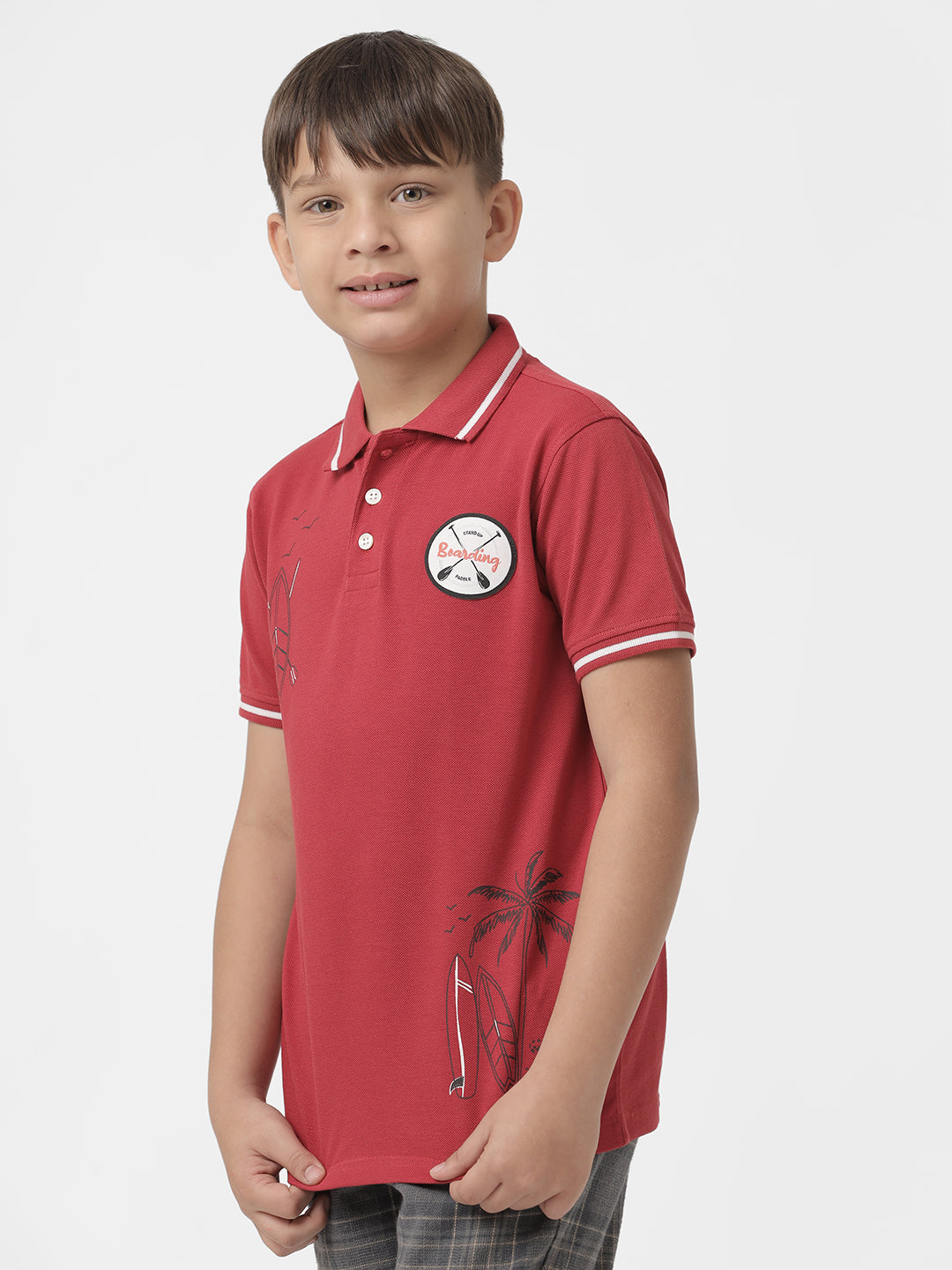 Boys Printed Polo T-shirt