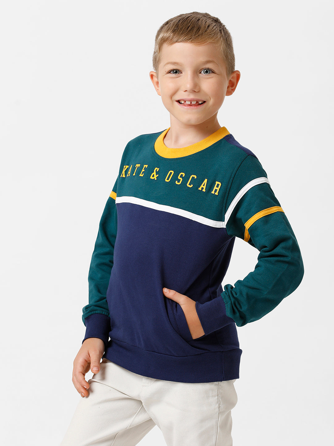 Boys Cut & Sew Placement Printed Sweatshirt