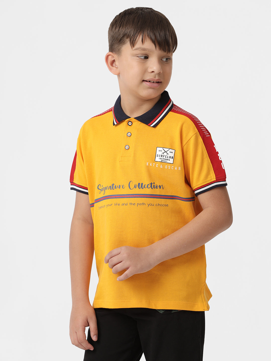 Boys Printed Polo T-shirt