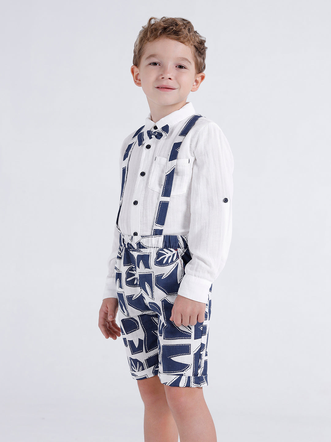 Boys Long sleeve with contrast bow and sleeve tab