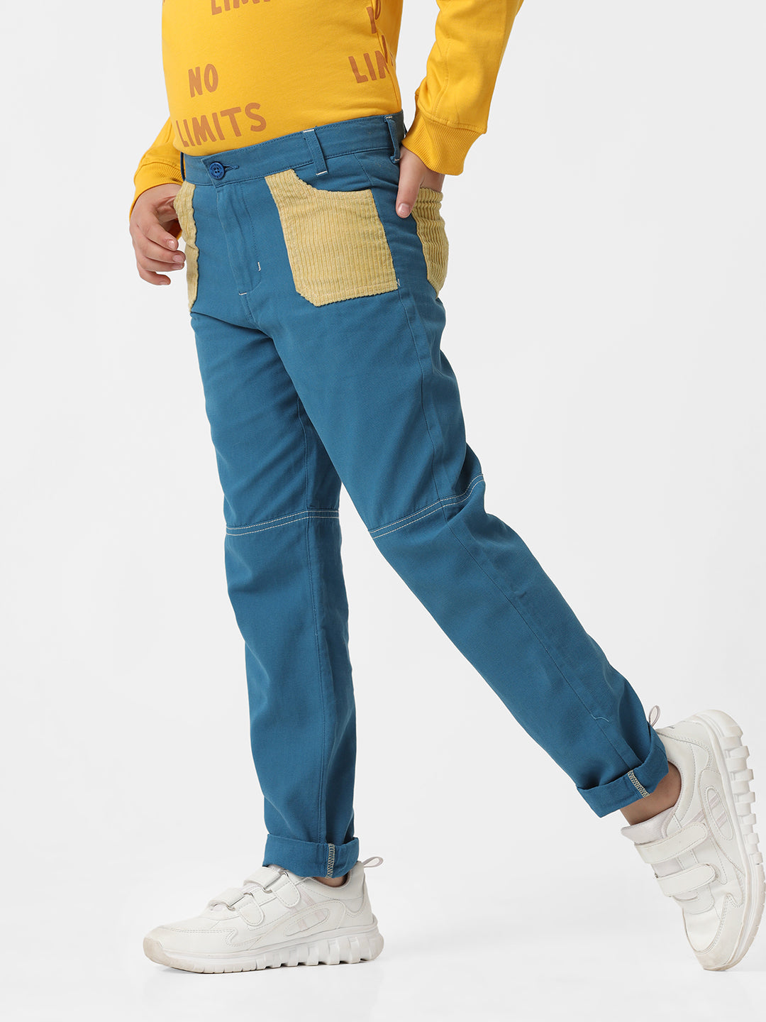 Boys Regular Fit Solid Trouser