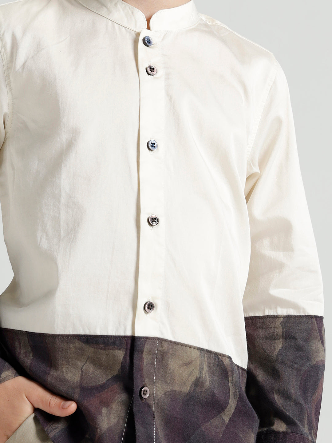 Boys Long sleeve panel shirt