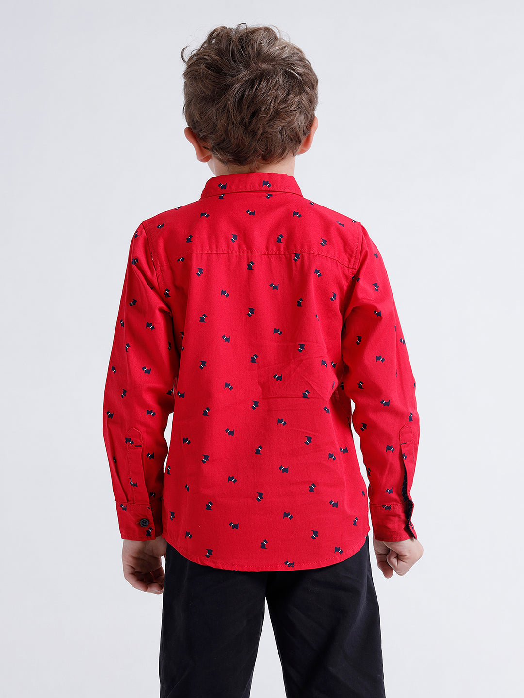 Boys Long sleeve shirt  with contrast trim fabric