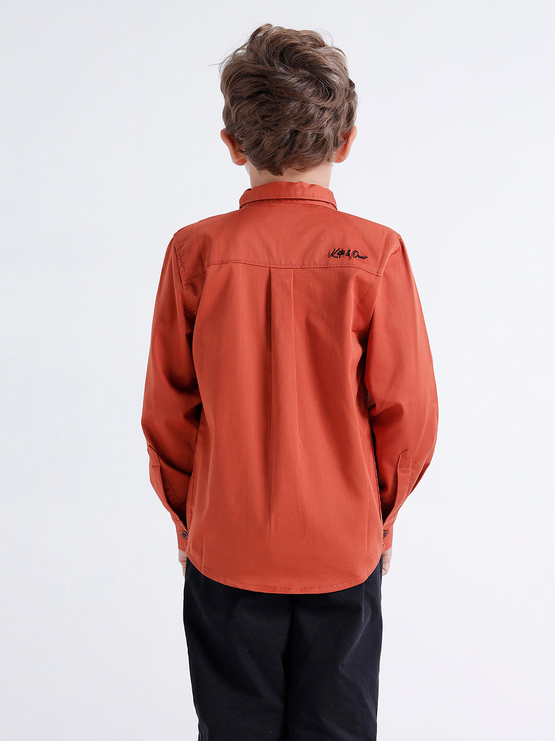 Boys Long sleeve shirt with Pintuck front