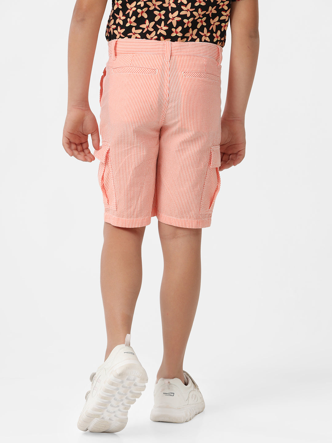 Boys seersucker striped Cargo shorts