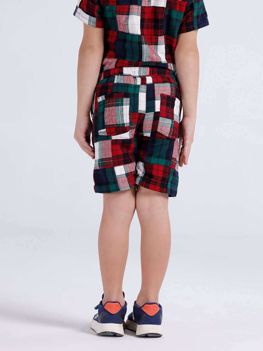 Boys Elasticated patchwork shorts