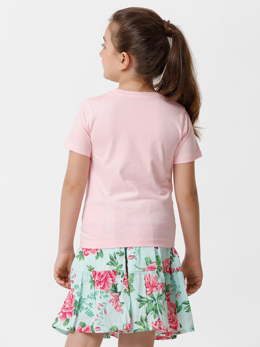 Girls Printed Embroidered T-Shirt