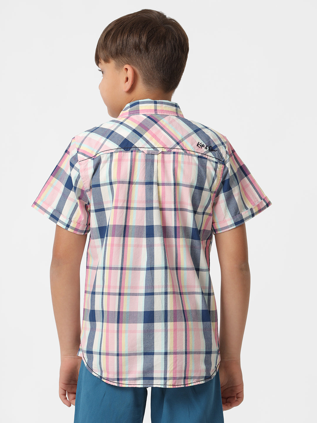 Boys Check shirt with Bias pockets